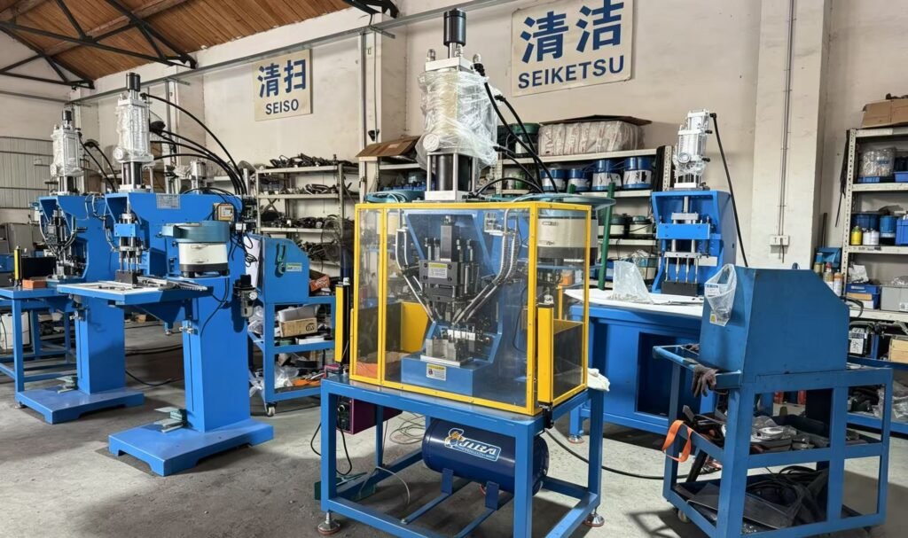 Automated press machinery assembly in Hengzanxin manufacturing workshop