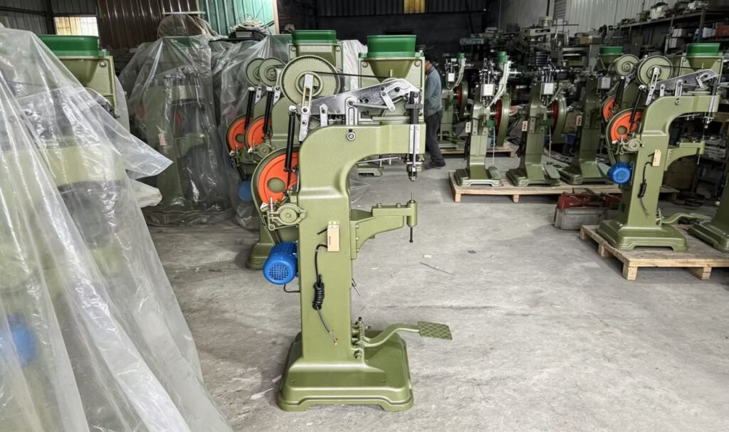 Heavy duty automatic feed riveting machines ready for quality inspection