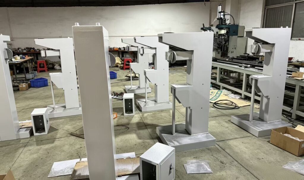Precision steel frames for non standard custom riveting machine fabrication