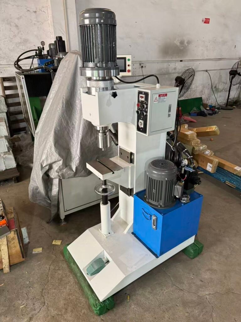 A professional-grade pneumatic orbital riveting machine manufactured by Hengzanxin for high-precision factory automation.