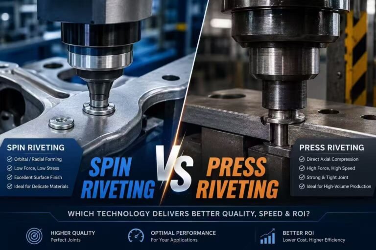 Spin riveting machine versus press riveting machine comparison for industrial manufacturing applications