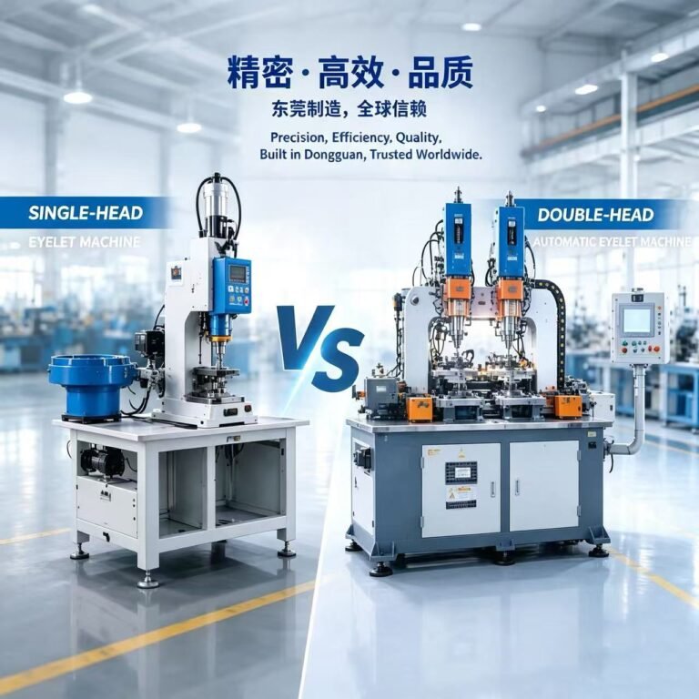 Single-head vs double-head eyelet machine ROI comparison for factory production lines